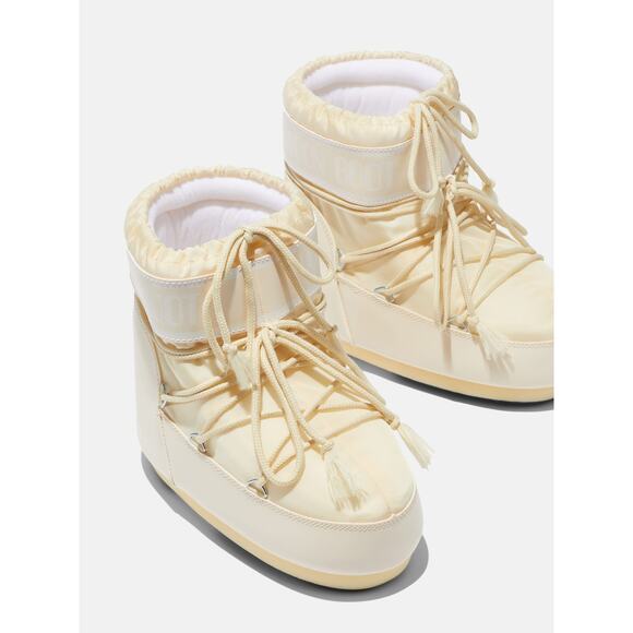 MOON BOOT ICON LOW CREAM NYLON BOOTS SZ: EU42/44-US10-11.5(W) Ret$314 *TRENDING* - Picture 4 of 8